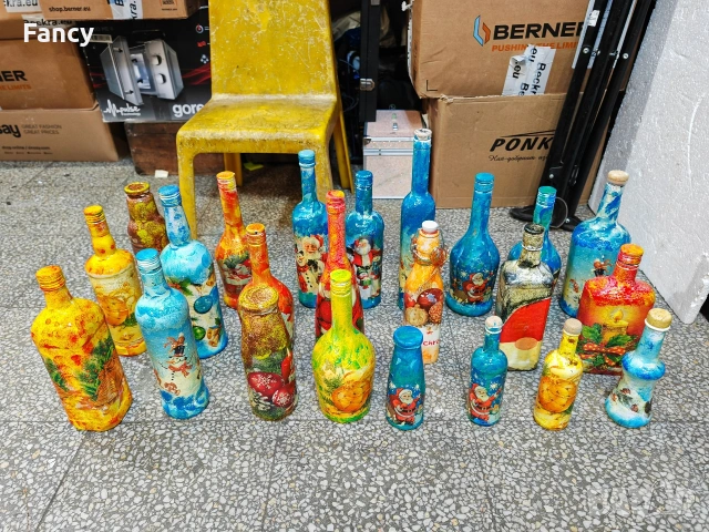 Бутилки 24 бр. декупаж 