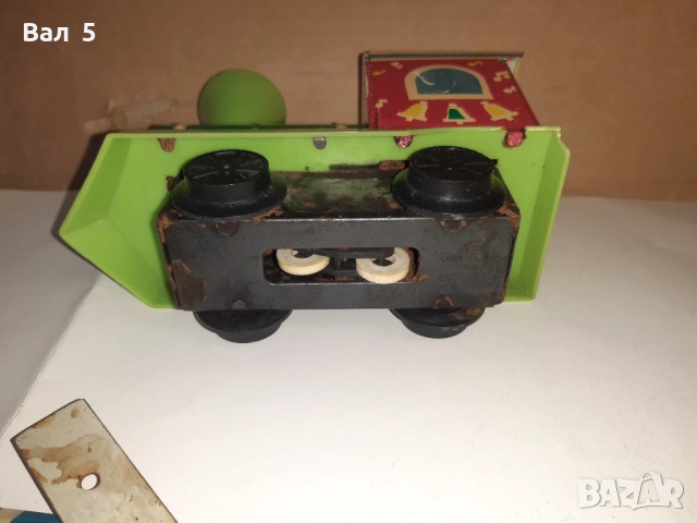 Стара механична играчка МУЗИКАЛЕН ВЛАК с релси СССР, снимка 8 - Антикварни и старинни предмети - 53665648