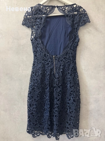Рокля синя официална дантела XS-S, снимка 7 - Рокли - 51808294