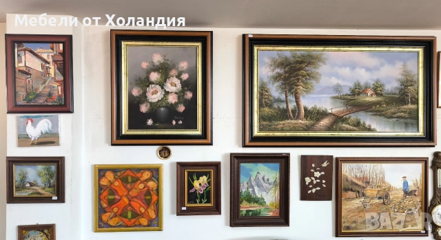 Белгийска маслена картина, снимка 7 - Картини - 54110677