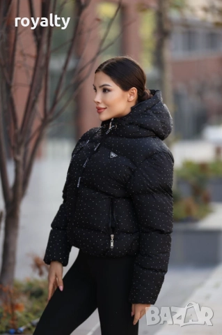 Prad🅰️ Черно Късо Зимно Дамско Яке , снимка 5 - Якета - 52561409
