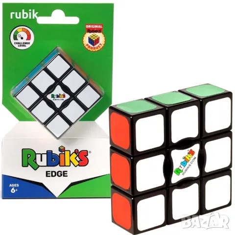 Оригинален магически пъзел Rubik's Edge 1x3x3 - С цветни пластини, снимка 5 - Игри и пъзели - 46999074