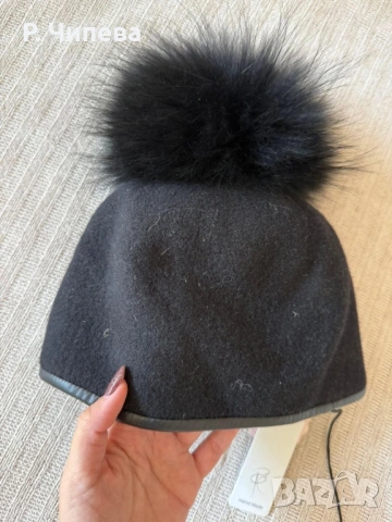 Ръчно изработена шапка от 100% вълна, снимка 4 - Шапки - 53458309