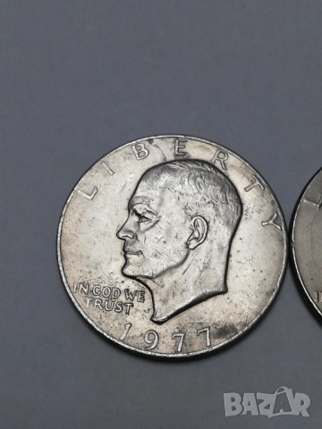 лот 1 долар Айзенхауер-1977 г, снимка 2 - Нумизматика и бонистика - 52587690