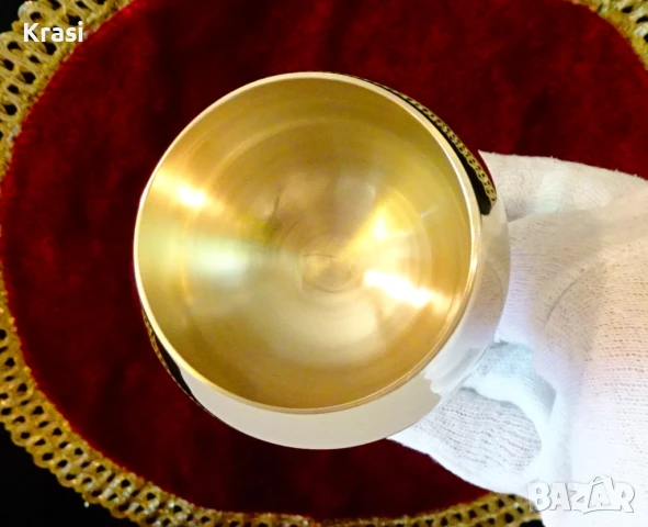 Бронзова чаша за вино,ракия,130 мл. , снимка 2 - Антикварни и старинни предмети - 50918267