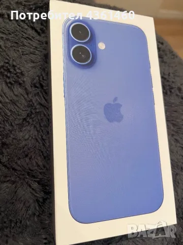 Нов IPhone 16 aquamarine (син), 128GB + слушалки, снимка 2 - Apple iPhone - 48725945