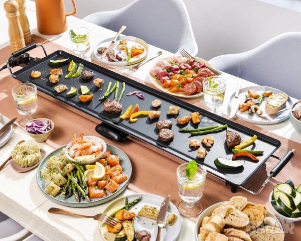 Голяма XXXL Грил Скара  за тепаняки RL-TP18210, 70 см x 23 см, 1800W, снимка 2 - Скари - 51688007