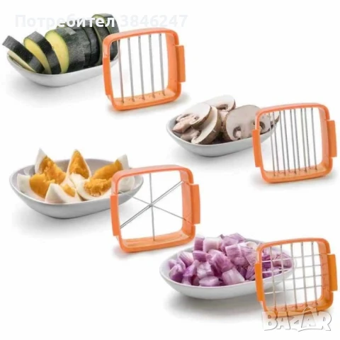 Кухненско, мултифункционално ренде за плодове и зеленчуци 5 в 1 Genius Nicer Dicer, снимка 3 - Аксесоари за кухня - 50549362