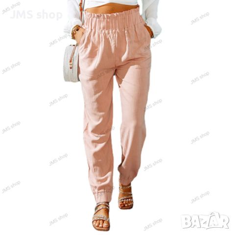 Дамски ежедневни класически едноцветни плисирани панталони с пълна дължина, 10цвята , снимка 6 - Панталони - 45513456