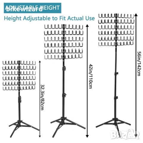 Регулируема стойка за екстеншъни със 144 закачалки НОВО, снимка 3 - Други - 53235593