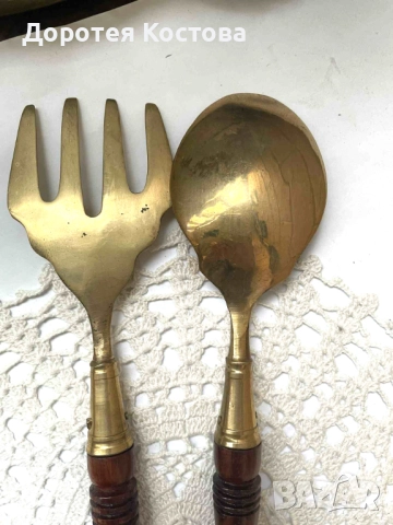 Красиви месингови прибори за готвене от Англия , снимка 3 - Прибори за хранене, готвене и сервиране - 52354544