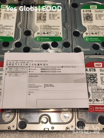 WD Green / Red HDD 4TB - Хард диск за компютър / DVR - NVR, снимка 5 - Твърди дискове - 50367775