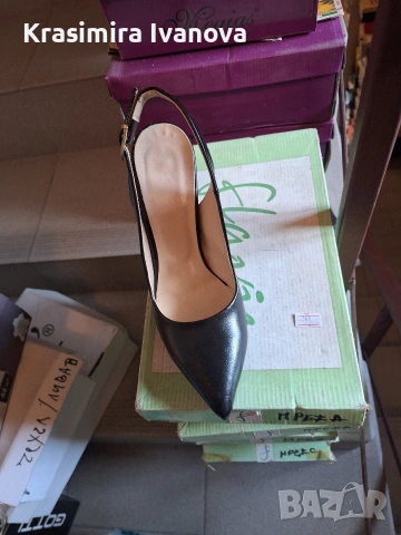 нови обувки Мегияс еко кожа отворена пета 