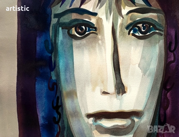 Дечко Узунов, живописен портрет из цикъл "Българка", снимка 6 - Картини - 52976433