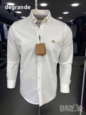 Мъжка риза Burberry в Бяло Зелено Черно