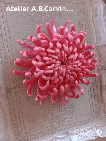 Уникален глицеринов сапун с форма на хризантема, стилна украса за дома