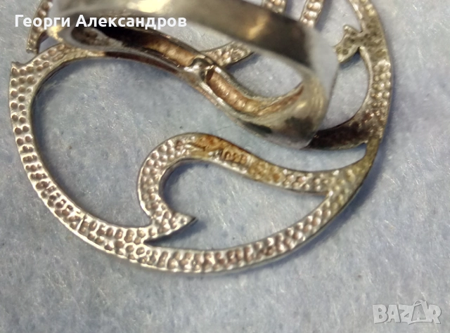 Великолепен Стилен ОГРОМЕН СРЕБЪРЕН ПРЪСТЕН АРТ Дизайн СРЕБРО 925, снимка 11 - Пръстени - 52776093
