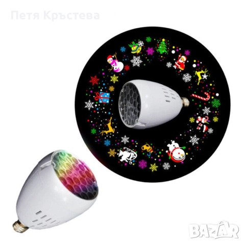 Коледна LED прожекционна лампа XL-725 Коледни Мотиви/1 режим на светене/ мощност: 4W, снимка 9 - Прожектори - 52354480