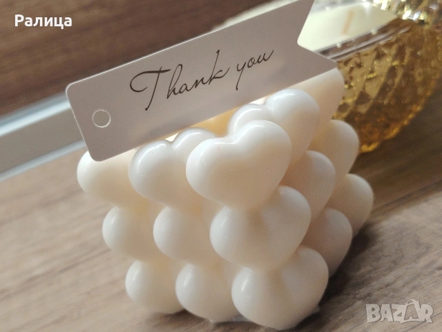 Ароматна свещ - сърца