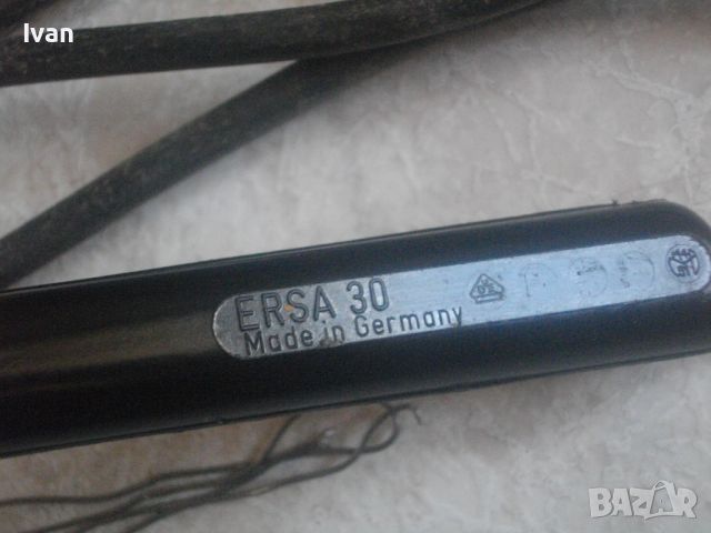 ERSA 30-Made in GERMANY-GDR-Старо Качество Електрически Поялник-30 Вата-Почти Нов-ОТЛИЧЕН-Оригинал, снимка 13 - Други инструменти - 45237782