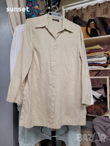 Mexx ЛЕНЕНА бежева риза- 40 размер, снимка 4 - Ризи - 45650223