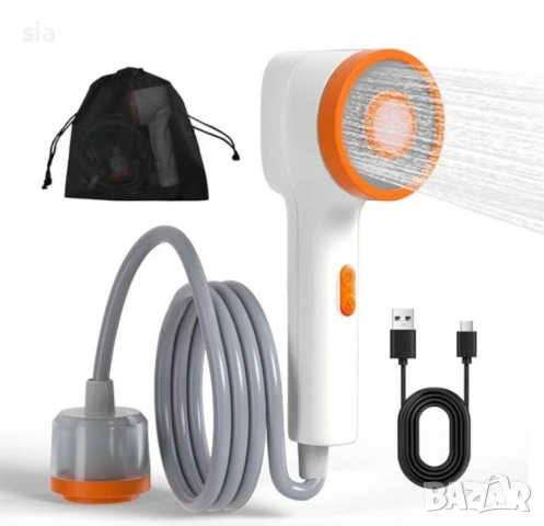 ПРЕНОСИМ ДУШ ЗА КЪМПИНГ С ФИЛТЪР (БАТЕРИЯ) И LED ОСВЕТЛЕНИЕ