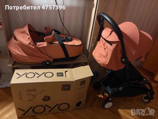 Stokke Yoyo 3 ползвана само 2 месеца като нова, кош (0-6), седалка 6+м