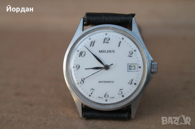 Швейцарски автоматичен мъжки часовник ''Mildia'' , снимка 2 - Мъжки - 53711083