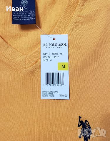 Нови оригинални фланелки U.S. Polo Assn.- 100% памук, размер - M, снимка 3 - Тениски - 46797605