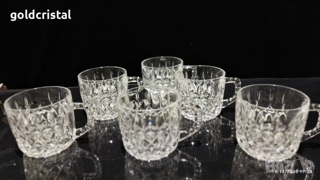 кристални чаши за чай кафе, снимка 6 - Антикварни и старинни предмети - 32731709