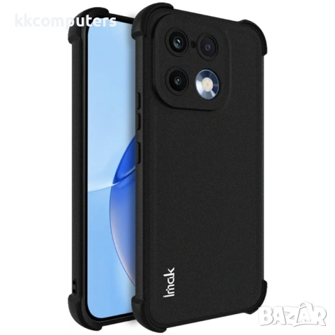 IMAK Матов Калъф за Realme 16 Pro 5G - TPU, Airbag, Отвор за ремък, Черен