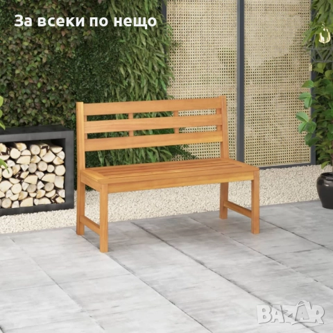 Градинска пейка, 114 см, тик масив Код P1083, снимка 3 - Градински мебели, декорация  - 51437443