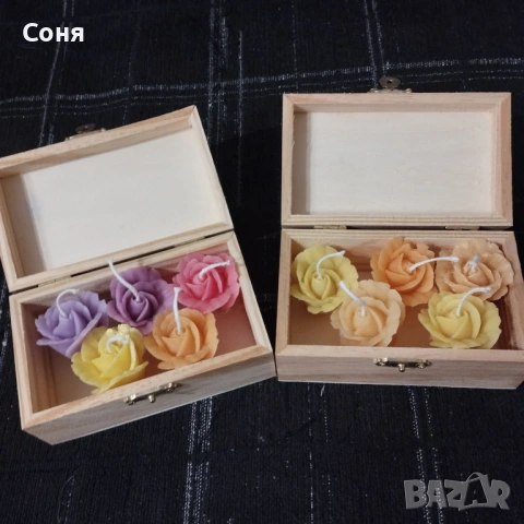 Ароматни восъчни свещи - цветя и рози  различни цветове, снимка 13 - Романтични подаръци - 53168815