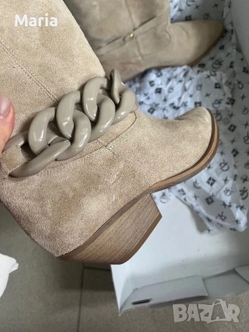 Боти естествен набук и естествена кожа от вътре, снимка 2 - Дамски боти - 52053647