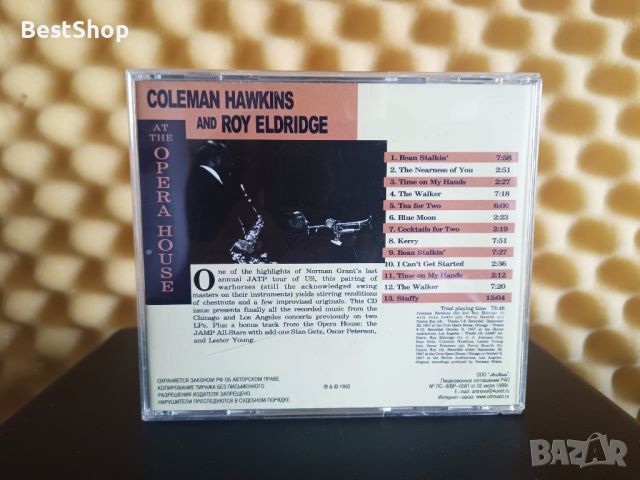 Coleman Hawkins & Roy Eldridge - At the Opera house, снимка 2 - CD дискове - 46170309