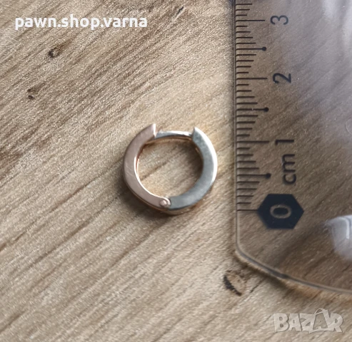 Златни обеци – комбинирано бяло и жълто злато, 585, 14к, снимка 6 - Обеци - 50841388