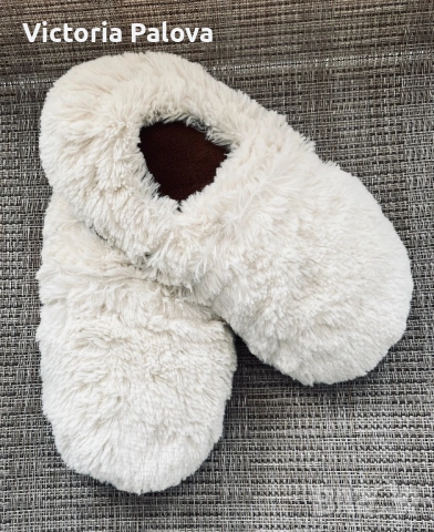 Плюшени пантофи- грелки с лавандула WARMIES SLIPPIES DELUXE , снимка 8 - Пантофи - 53730947