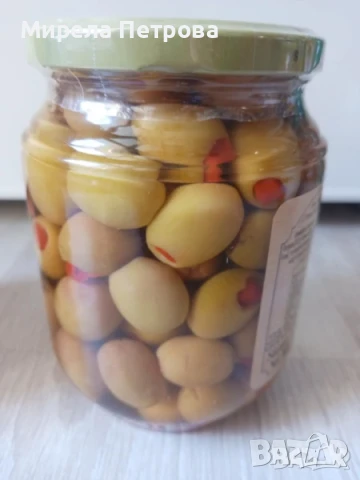 Турски зелени маслини без костилка с чушка 730 гр., снимка 2 - Други - 51250851