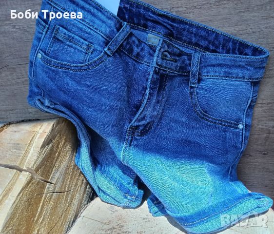 Сини дамски къси дънкови панталони съд свежа щампа мече на задния джоб., снимка 4 - Къси панталони и бермуди - 45225434