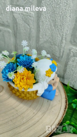 Ангелчета в жълто и синьо!!, снимка 8 - Декорация за дома - 53048975