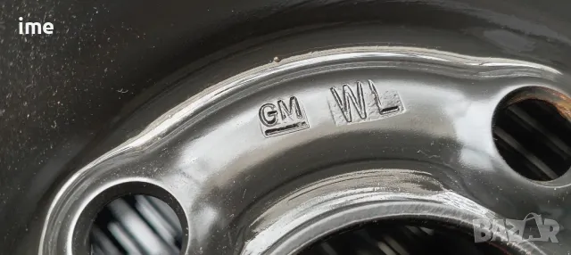 1бр. нова железна джанта 6J15 ET43. 4x100мм. Свалена от Opel Astra. Става и на Corsa, Meriva и др., снимка 6 - Гуми и джанти - 49910280