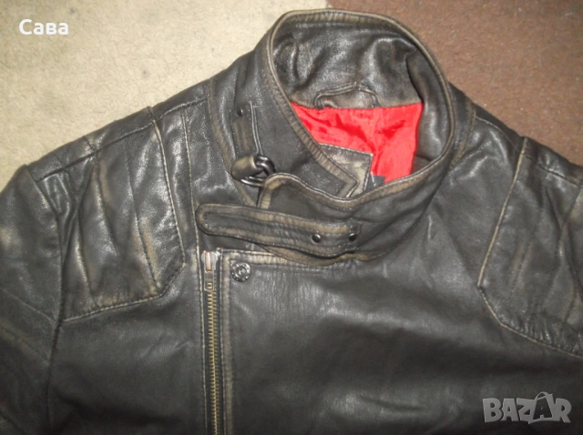 Кожено яке ASOS  мъжко,Л, снимка 2 - Якета - 53012983