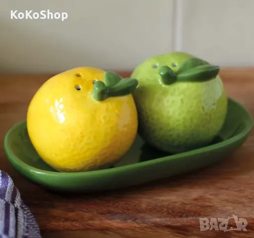 Комплект за сол и пипер/порцеланов комплект за сол и пипер