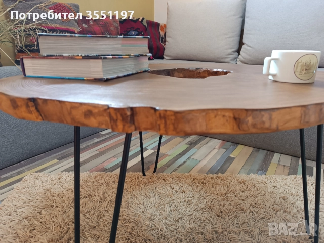 Холна маса от масивен плот с жив ръб, снимка 10 - Маси - 52335573