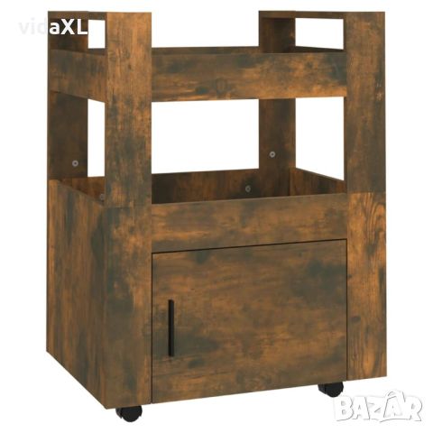 vidaXL Кухненска количка, опушен дъб, 60x45x80 см, инженерно дърво(SKU:816829, снимка 1 - Други - 46143974