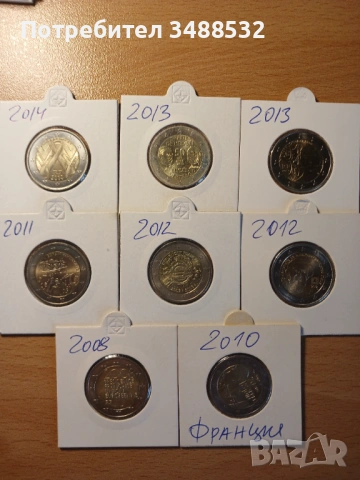 2 евро монети без употреба от фишек!, снимка 5 - Нумизматика и бонистика - 53914155