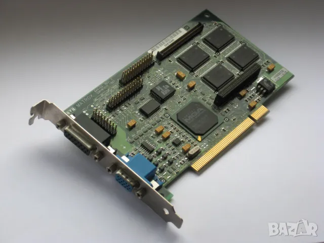 (видео клип!) ндустриална/за колекция PCI VGA Matrox Mystique 220 4MB SGRAM 644-03 MY220P/4BN/20, снимка 2 - Видеокарти - 49158776