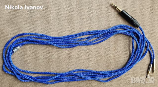 2x3.5мм към 6.35мм 5 метров плетен кабел за слушалки Hifiman | Grado, снимка 7 - Други - 45806345