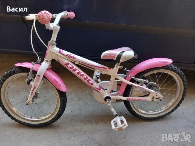 Детски алуминиев велосипед Драг Алфа 16 цола, отличен, снимка 2 - Велосипеди - 53756128