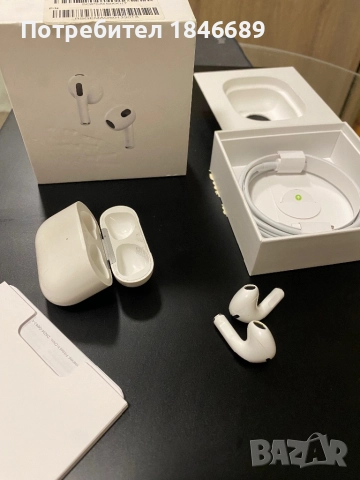 Безжични слушалки Apple - AirPods 3 MagSafe Case, TWS, бели